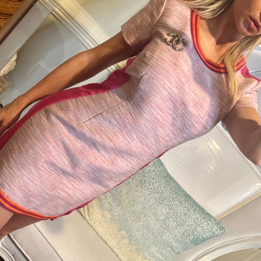 Madison Marcus Pink and Red Accent Mini Dress - Picture 4 of 4